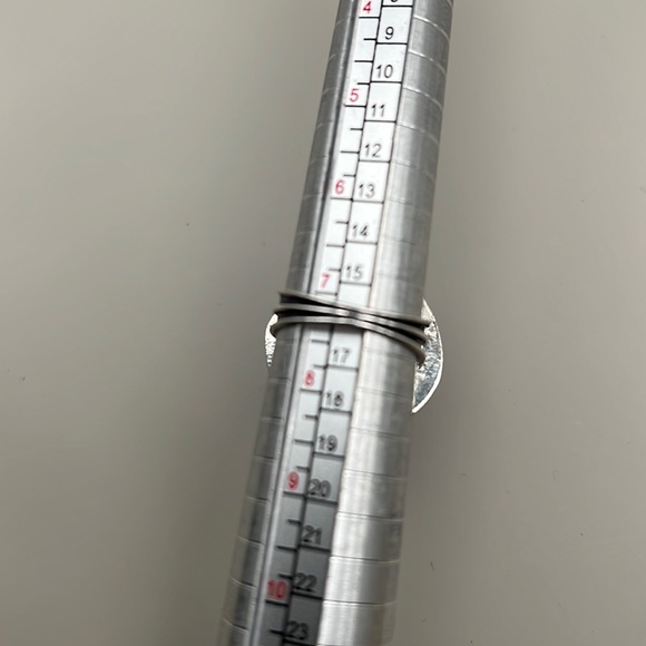 New Lapis Lazuli Handmade Silver Overlay Ring Size 7.25 - Picture 3 of 5